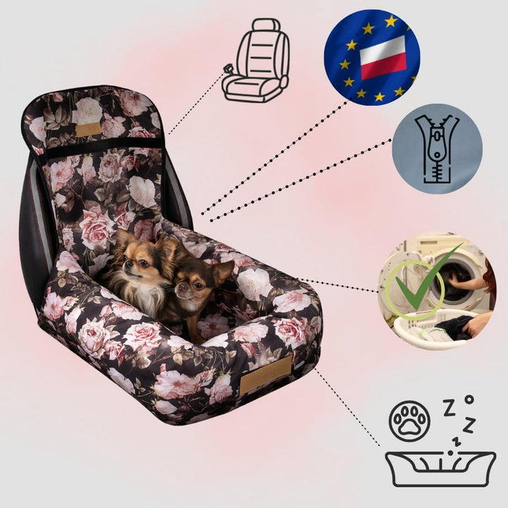 Petsen Hunde Personalisiert Autositz, Autositze Hund Rückbank mit Leine, Hundeautositz mit Hundename
