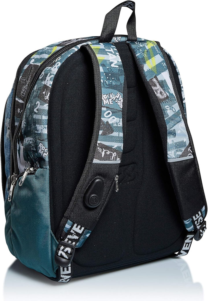 Seven Rucksack, Backpack für Schule, Uni & Freizeit, Geräumige Schultasche für Teenager, Mädchen, Ju