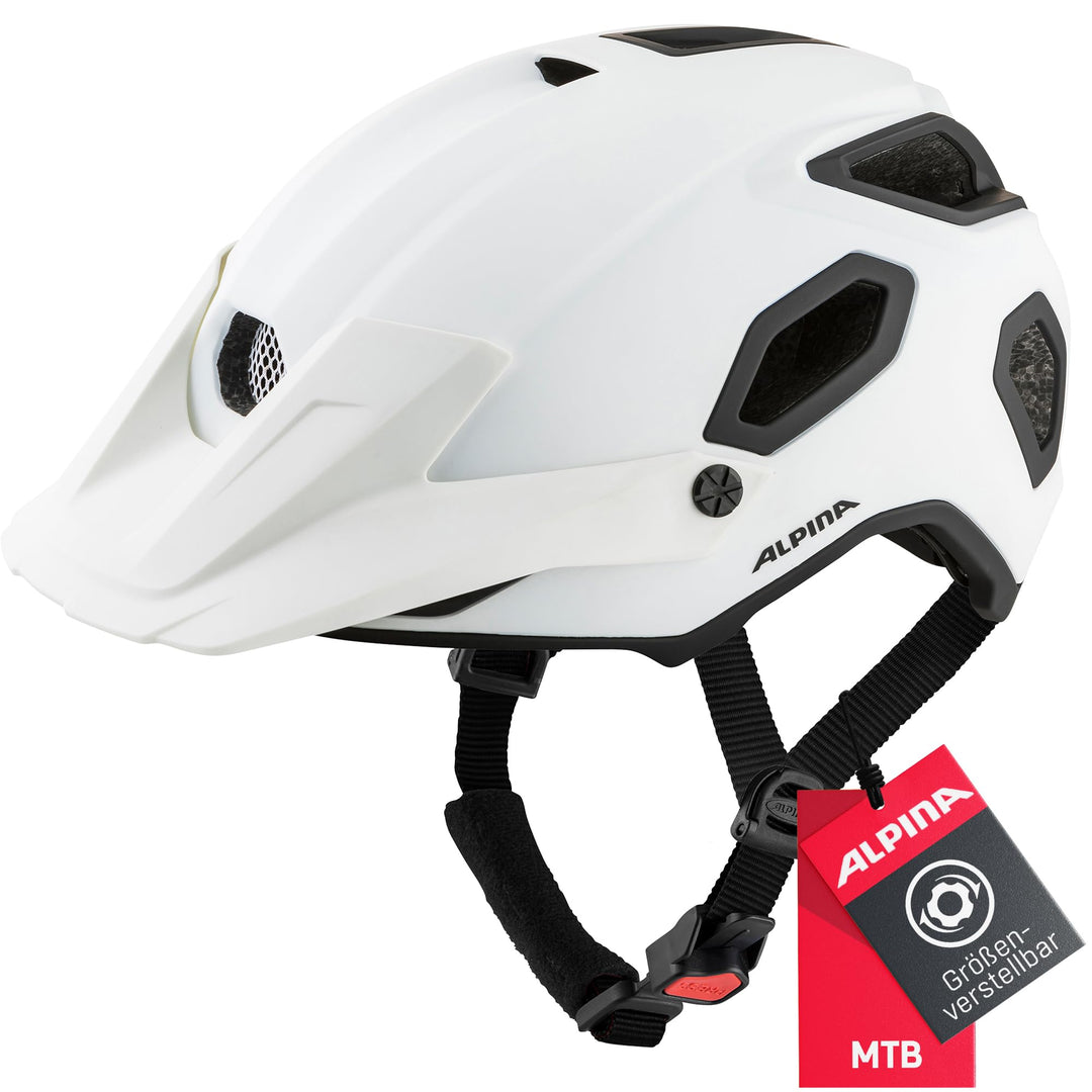 ALPINA COMOX - Widerstandsfähiger, Stossabsorbierender & Anpassbarer Enduro Fahrradhelm Mit kurzem S
