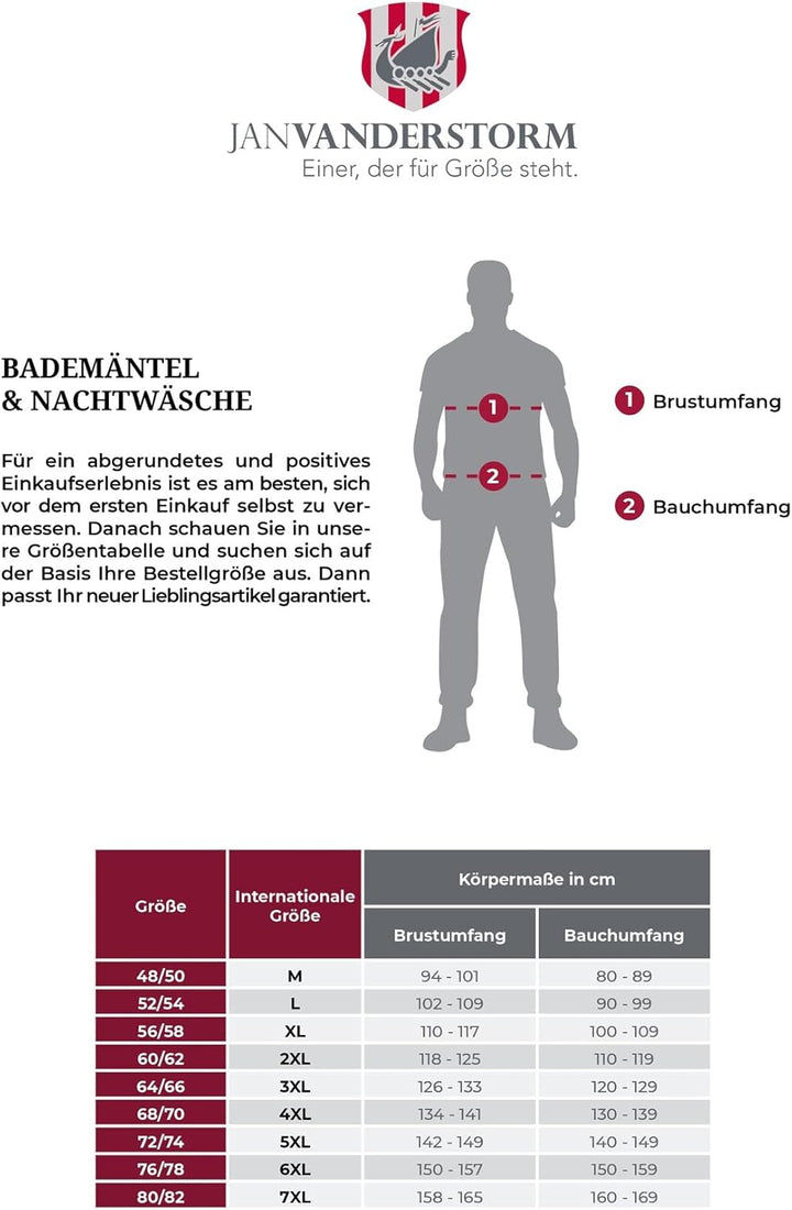 Jan Vanderstorm Herren Bademantel Aretti L Dunkelblau, L Dunkelblau