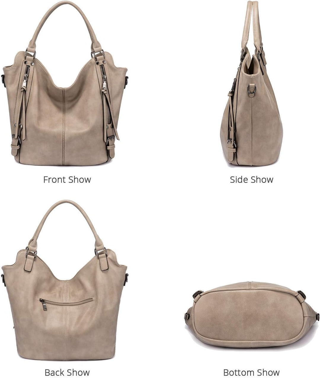 Realer Damen Handtaschen Gross Shopper Lederhandtasche Schultertasche Umhängetasche Geldbörse Hobo D