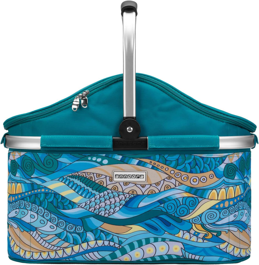 anndora Einkaufskorb 25 Liter Isolierkorb Picknick Kühlkorb - Ocean türkis Iso: Ocean Türkis, Iso: O