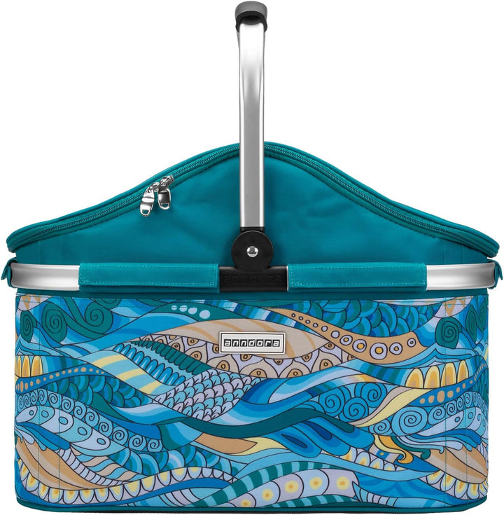 anndora Einkaufskorb 25 Liter Isolierkorb Picknick Kühlkorb - Ocean türkis Iso: Ocean Türkis, Iso: O