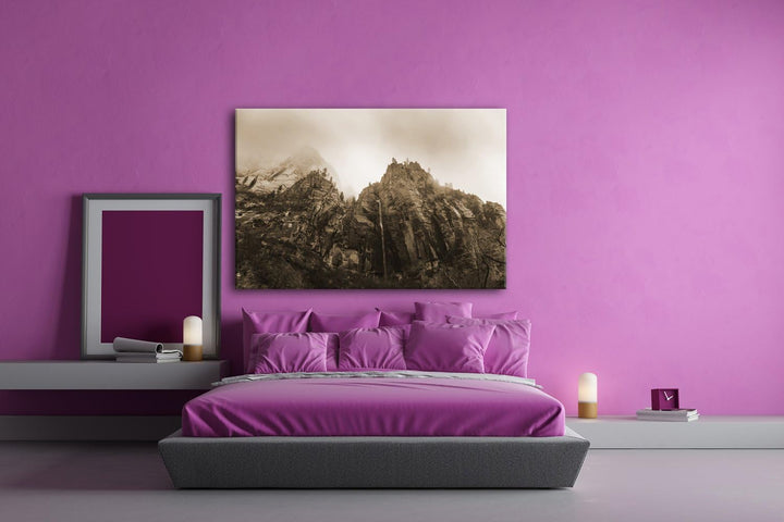 deyoli Berge im Zion Nationalpark Utha Format: 80x60 Effekt: Sepia als Leinwand, Motiv fertig gerahm