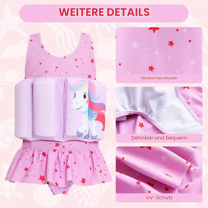 Badeanzug Baby Mädchen mit Floatation Kleinkind Schwimmtraining Hilfe Schwimmende Badeanzug EIN Stüc