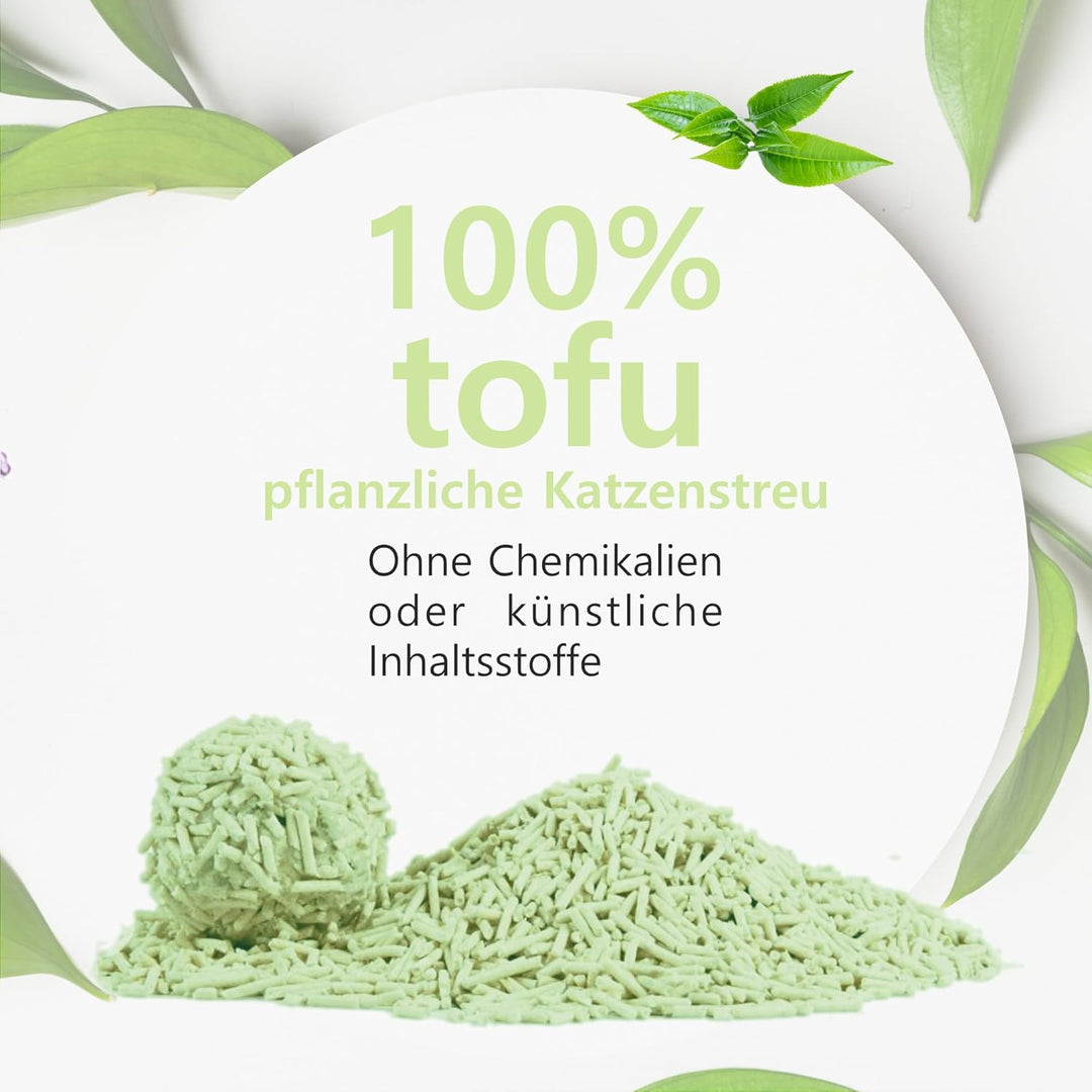 Tofu-Katzenstreu für Katzen (18L/7,5Kg) - Natürlich und biologisch abbaubar - Sofortiges Klumpen, st