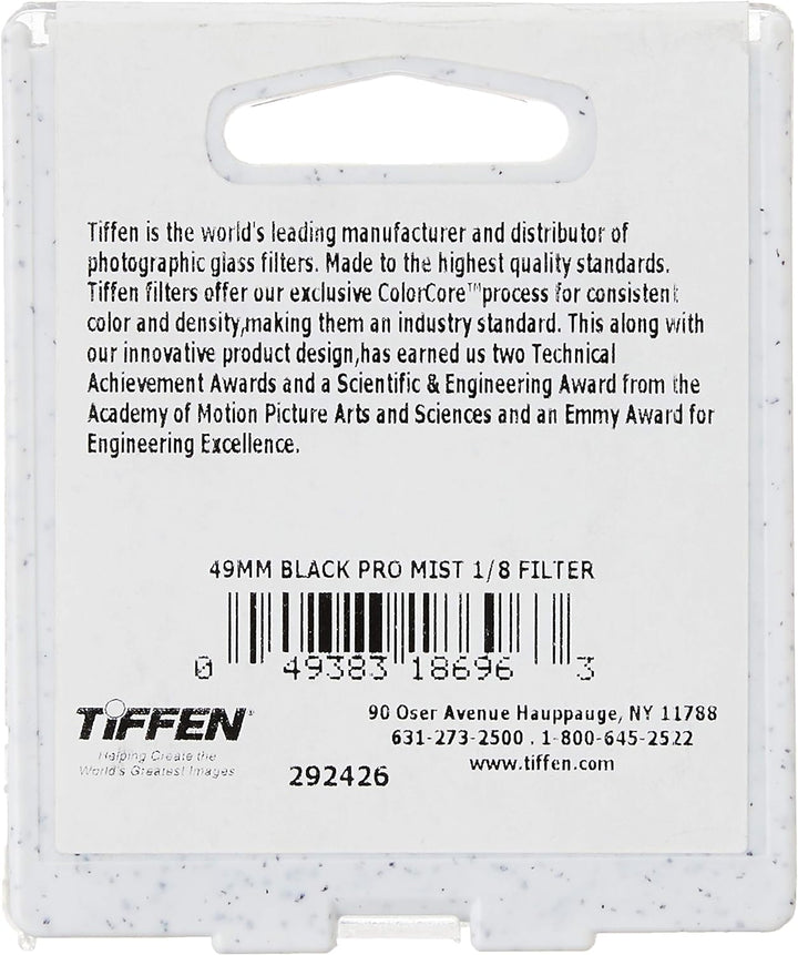 Tiffen Filter 49MM Black PRO-Mist 1/4 Filter & Filter 49MM Black PRO-Mist 1/8 Filter 49mm Bundle mit