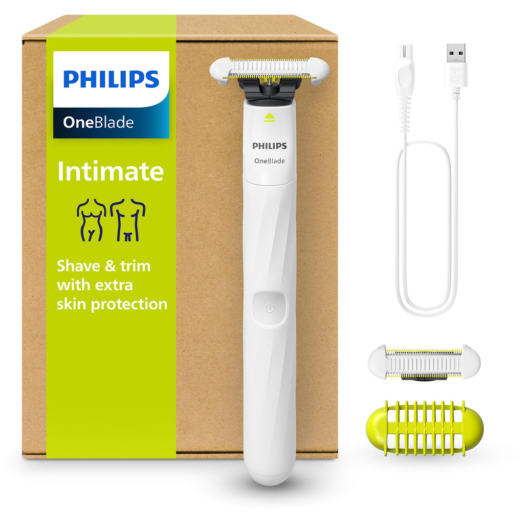 Philips OneBlade Intimate, elektrischer Intimrasierer und Intimtrimmer für Männer und Frauen, mit ex