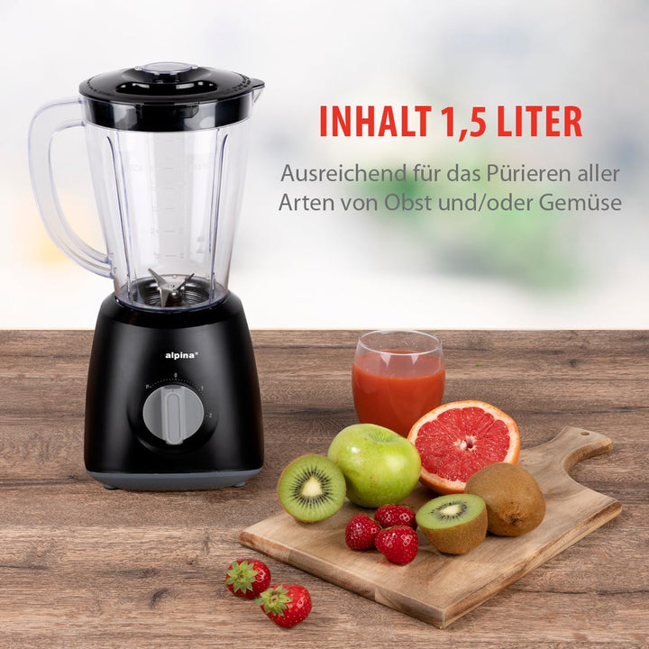 alpina 8711252187372 Blender, Kunststoff, Schwarz, Schwarz