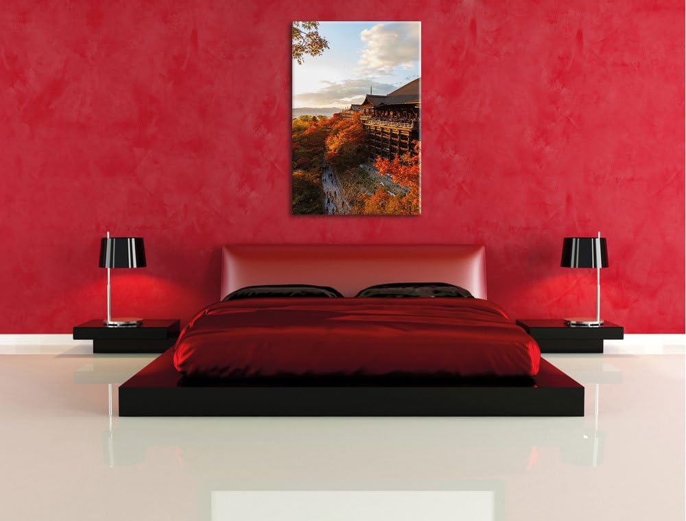 Pixxprint Tempel in China als Leinwandbild/Grösse: 120x80 cm/Wandbild/Kunstdruck/fertig bespannt 80x