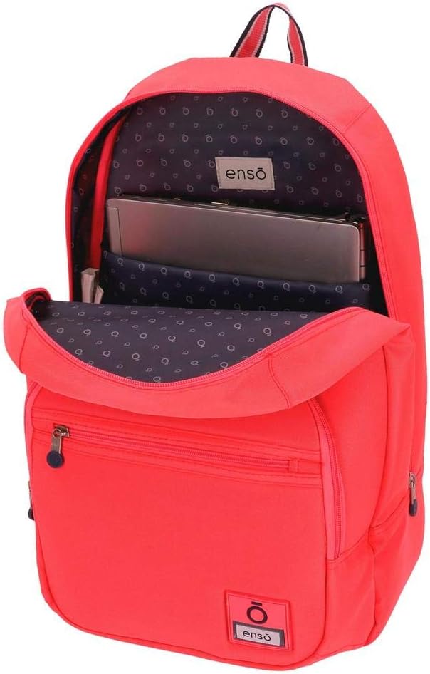 Enso Basic Rucksack mit Trolley Orange 32x46x15 cms Polyester für 15,6"-Laptop 22.1L Koralle Rucksac