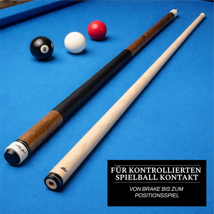 Riley Amerikanischer Billardqueue mit Kunstleder-Griffabschnitt, 58 (147 cm), 13 mm Spitze Mittlere
