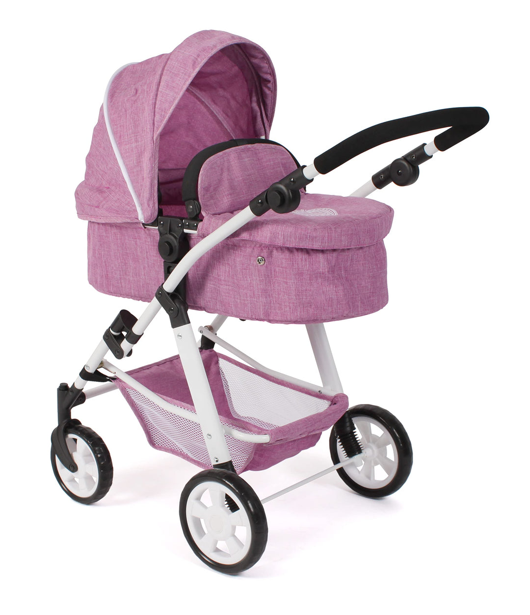 Bayer Chic 2000 - Puppenwagen Nele, 2-in-1 Kombipuppenwagen für Kinder von 3 bis 8 Jahren, Puppenkin