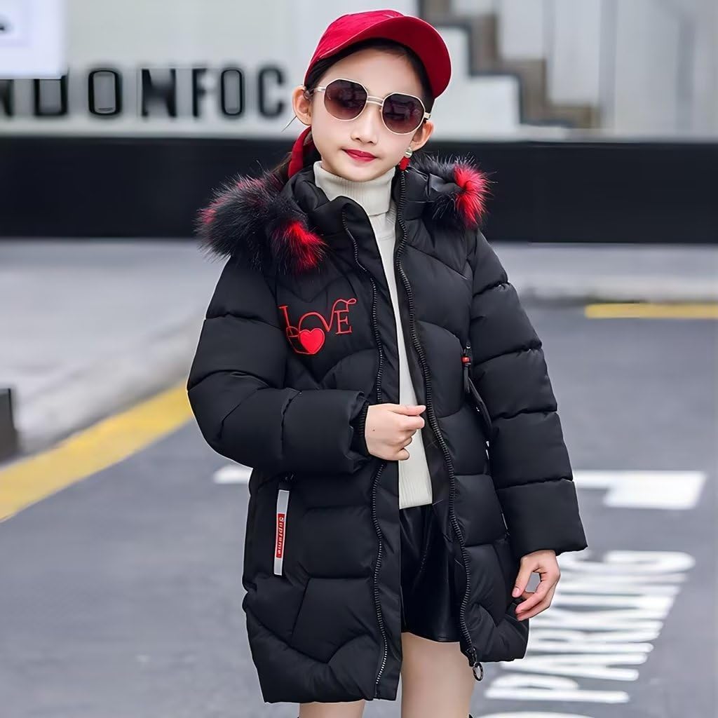 Mädchen Winterjacke Kinder Wintermantel Dicke Steppjacke Lange Warme Parka Baumwolljacke Outdoor Man