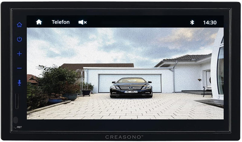 Creasono Autoradio 2DIN: 2-DIN-Autoradio mit Apple CarPlay, DAB+, Freisprecher, 17,1-cm-Display (Aut