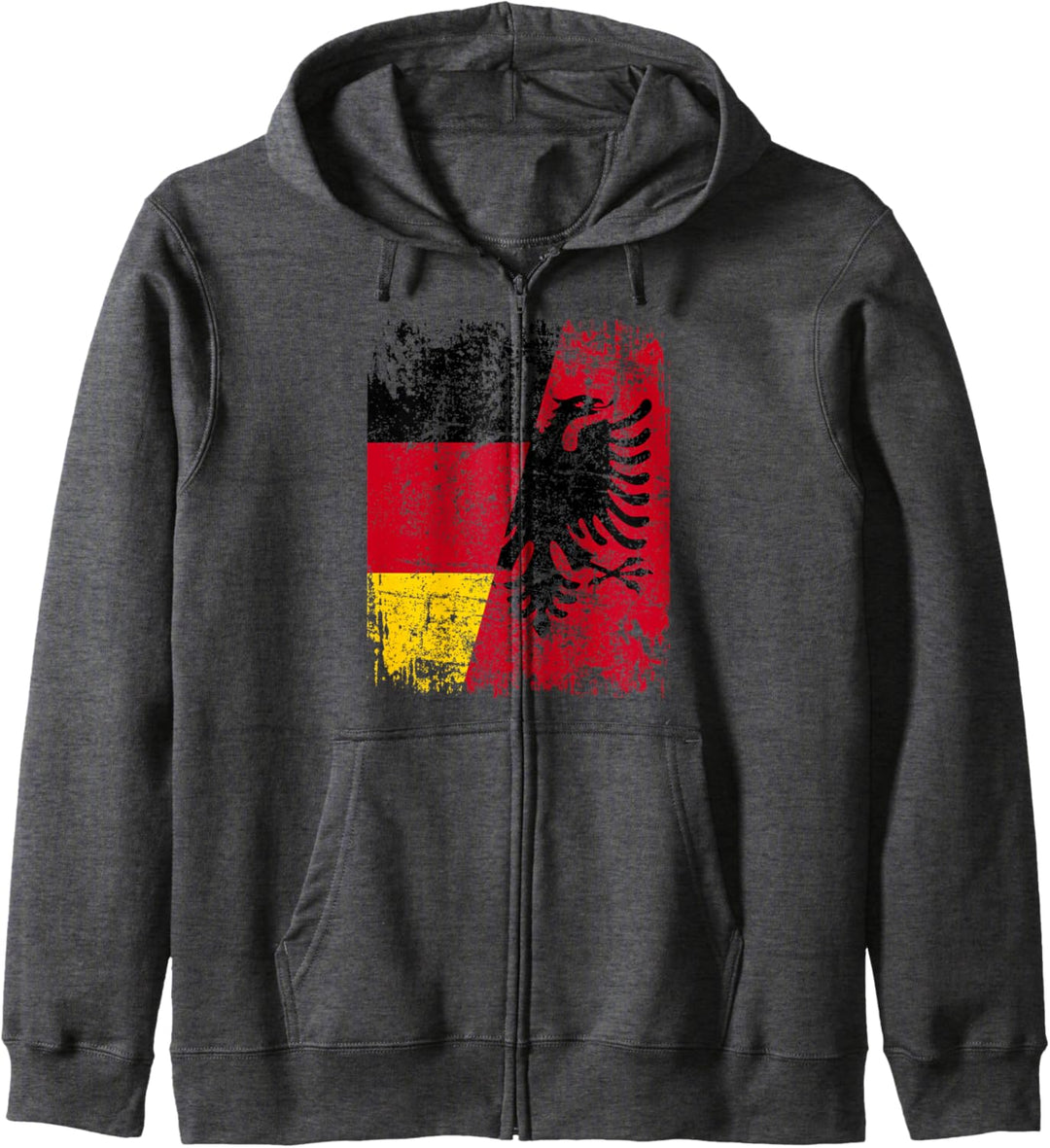 ALBANIEN DEUTSCHLAND Freundschaft Flagge Adler Shqiptar Kapuzenjacke