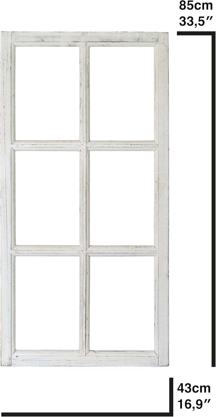 Wandspiegel Deko Vintage Stallfenster im Landhausstil - Boho Deko Fenster - Holz Dekofenster - Hochz