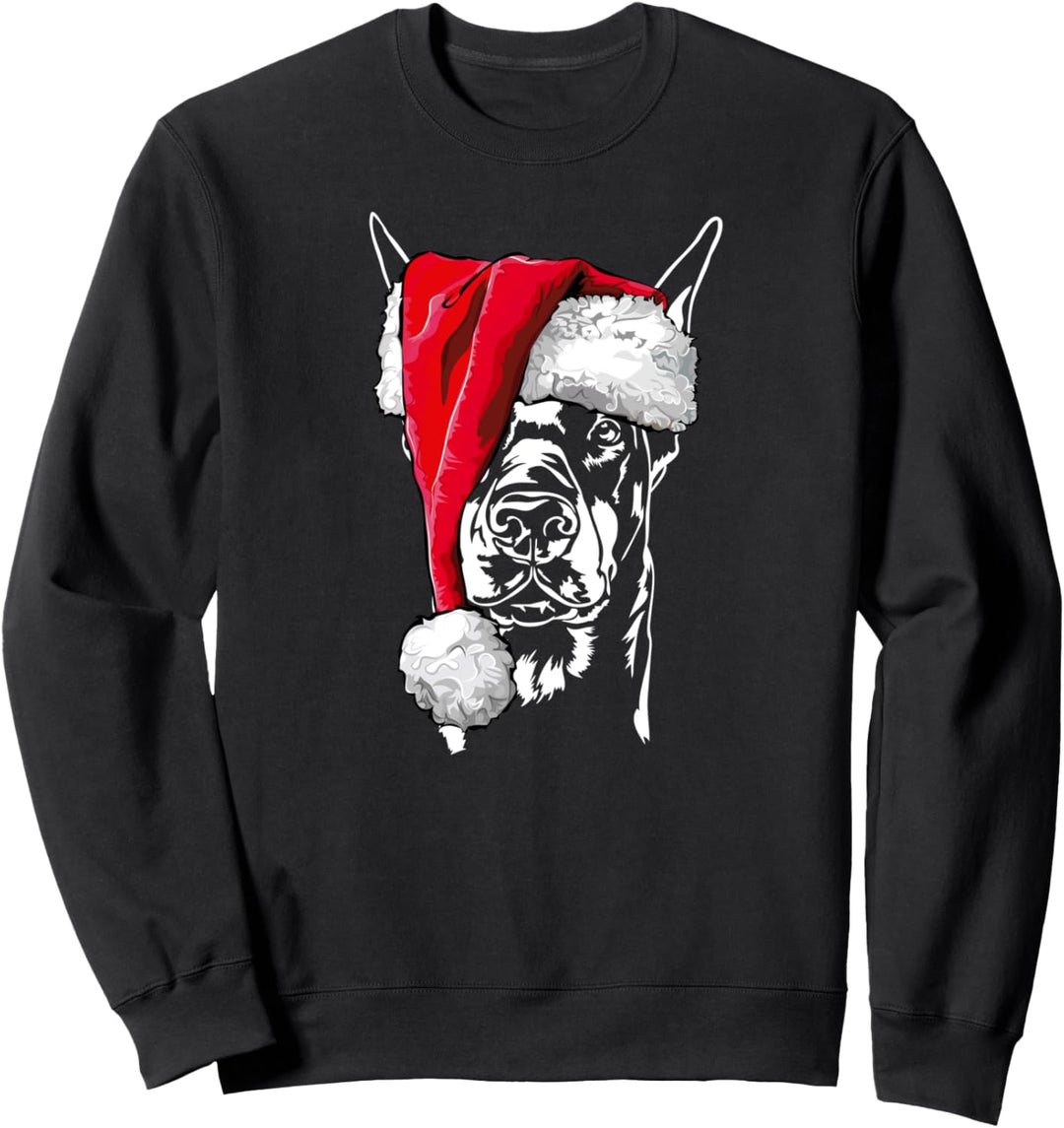 Lustiger Dobermann Weihnachtsmann Weihnachten Hunde Sweatshirt