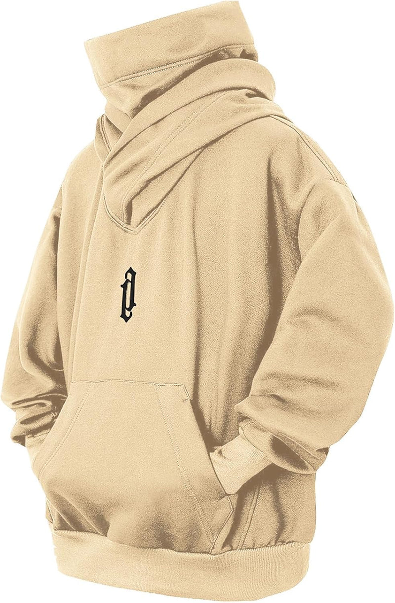 Eocicvvi Pullover Herren Rollkragen Hip Hop Fleece Pulli Kapuzenpullover Hoodie Sweater Sweatshirt M