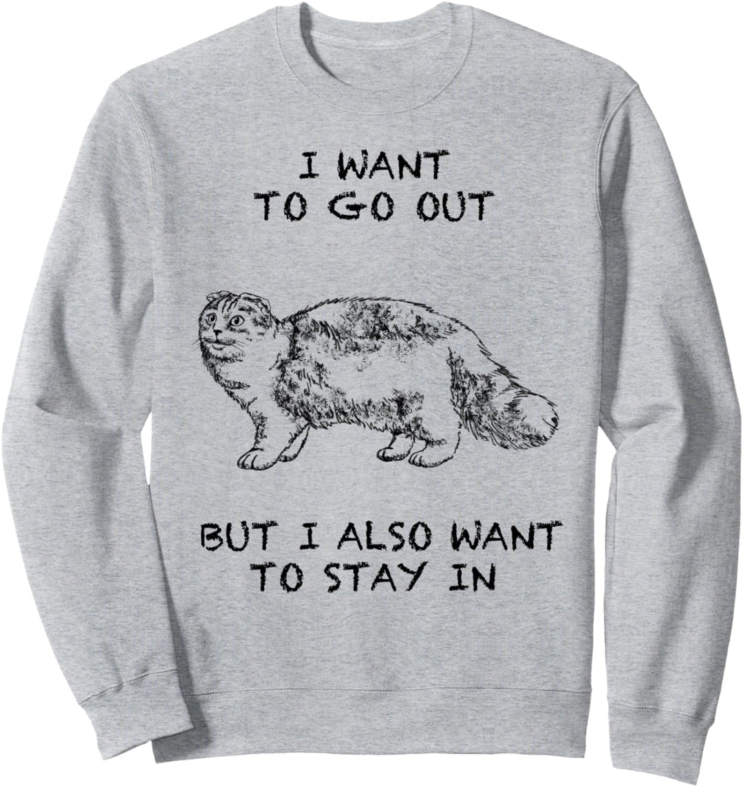 Scottish Fold Lustige Katze Zitat Hand gezeichnete Kunst Sweatshirt