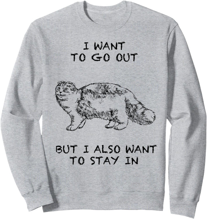 Scottish Fold Lustige Katze Zitat Hand gezeichnete Kunst Sweatshirt