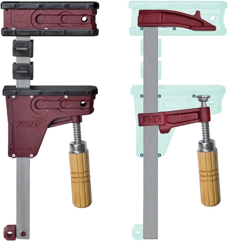 Piher Parallelzwinge Modell PRL 30cm Arbeitslänge 30cm Burgund, 30cm Burgund