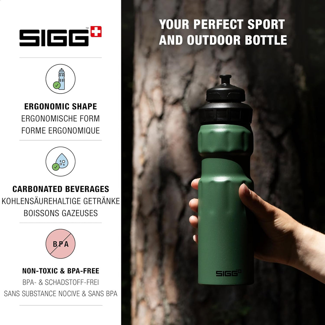 SIGG - Alu Sport Trinkflasche - WMB Sports - Mit 3-Stufen-Sportverschluss - Klimaneutral Zertifizier