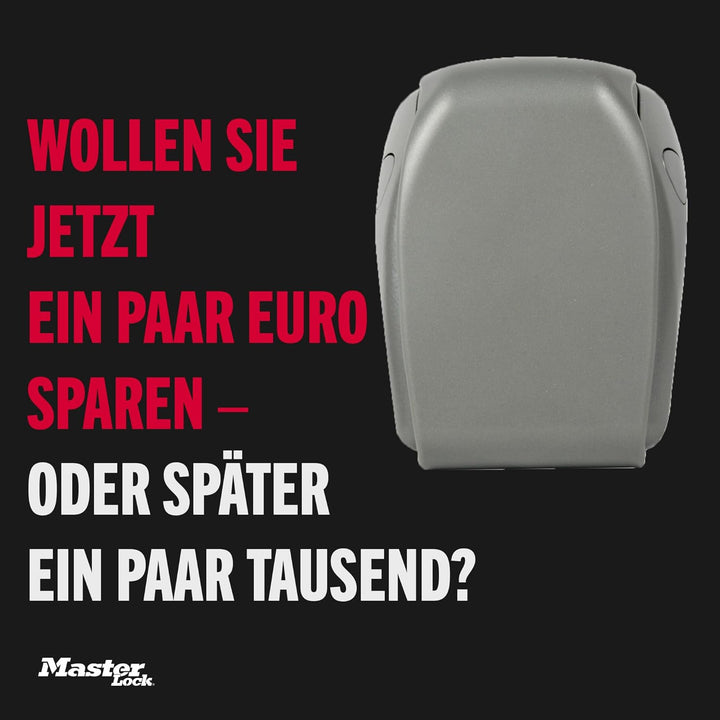 Master Lock Zertifizierte Schlüsseltresor Extra Sicherheit, Wandhalterung, Aussen, 13.2 x 10.5 x 4.6