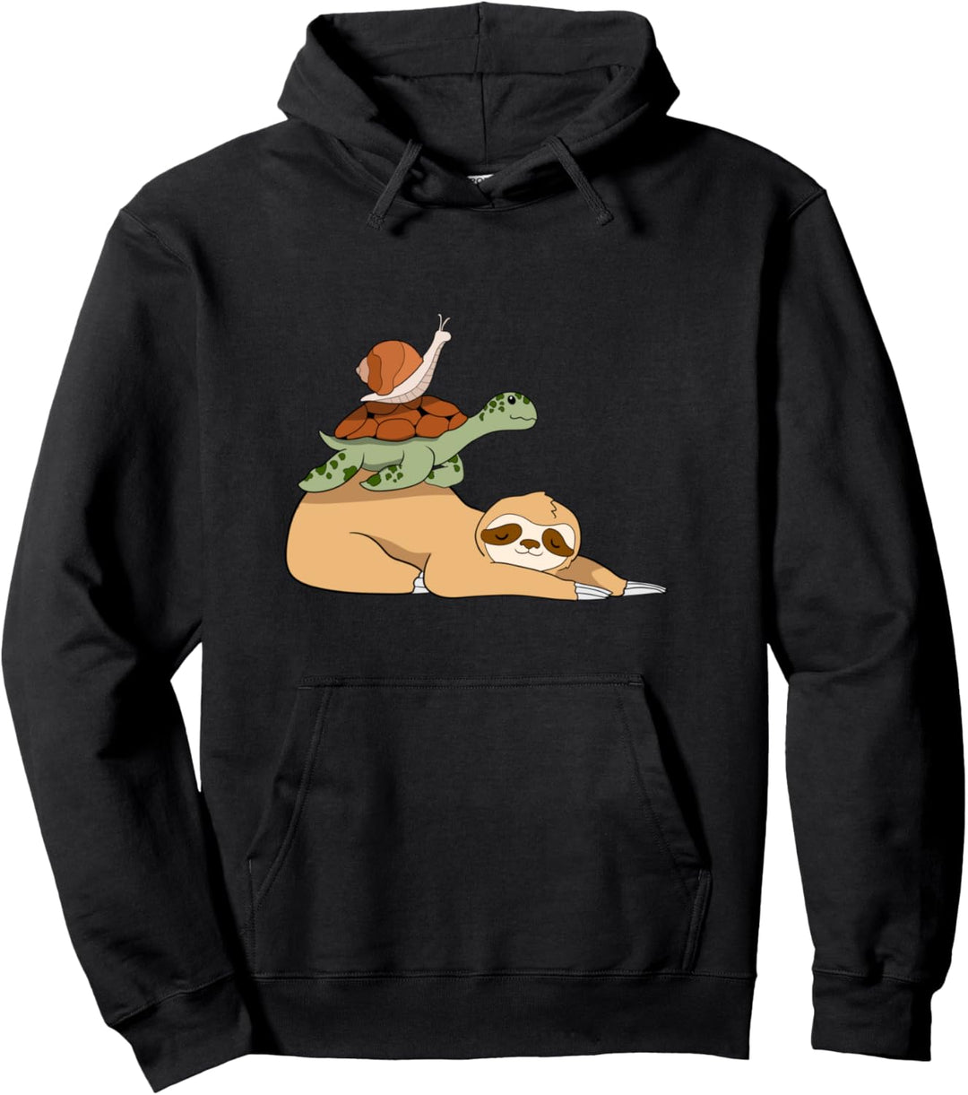 Niedliche Tiere I Schnecke I Schildkröte I Süsses Faultier Pullover Hoodie