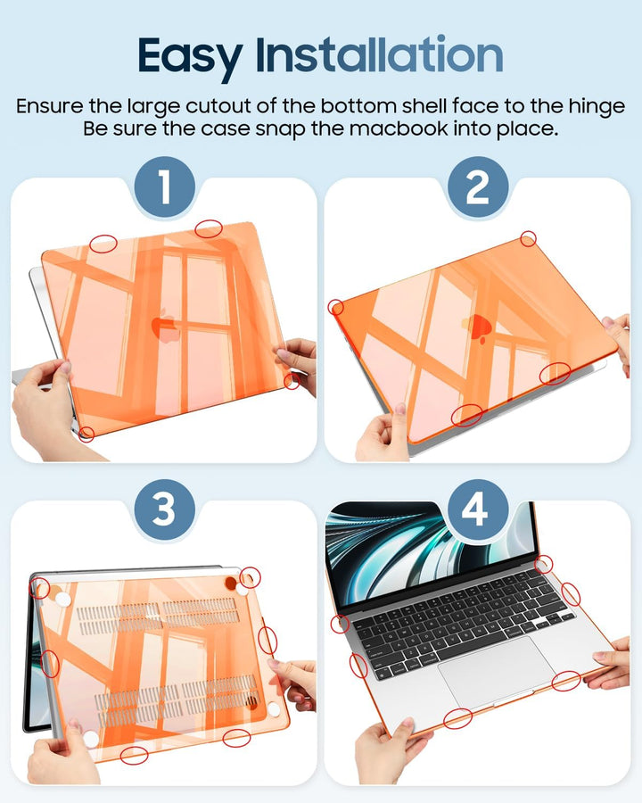 Fintie Hülle Kompatibel mit MacBook Air 13,6 Zoll M5 M4 M3 M2 (2026-2022) A3449 A3240 A3113 A2681, U