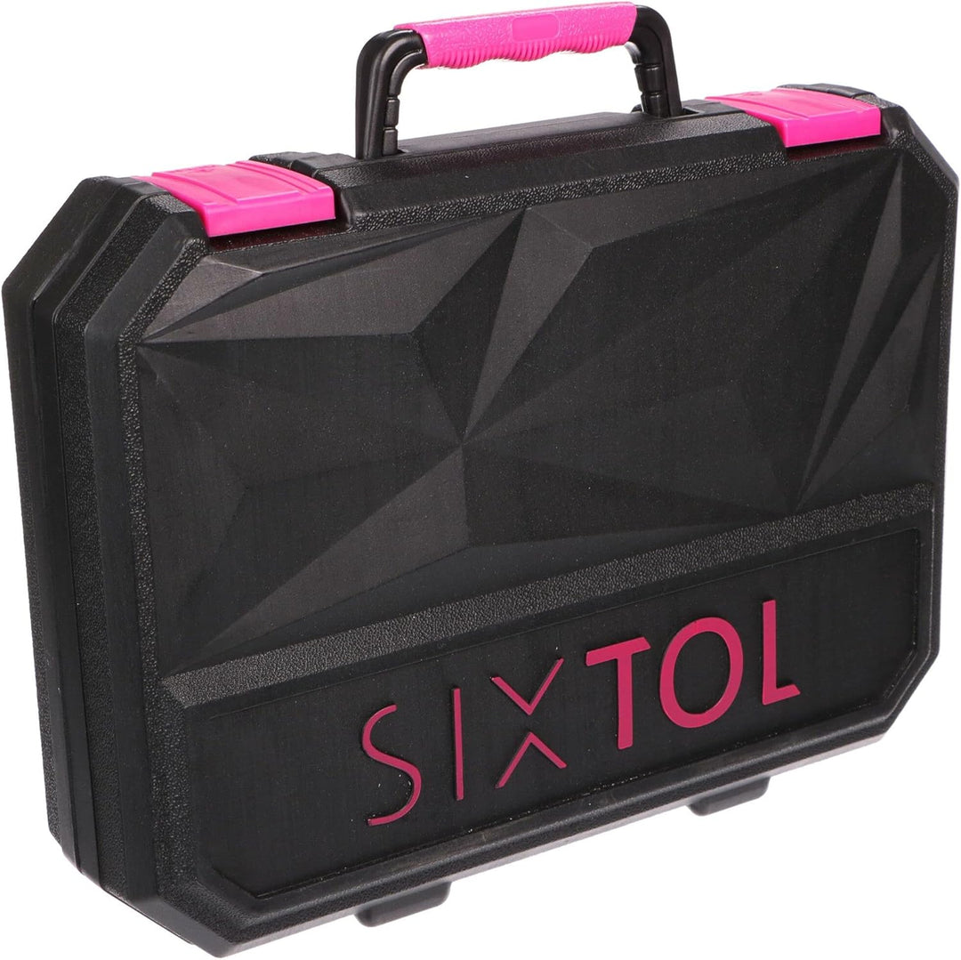 SIXTOL HOME PINK 88 Werkzeugset im Koffer | Für den Heimgebrauch | Werkzeug-Koffer | Schrauber-Bits