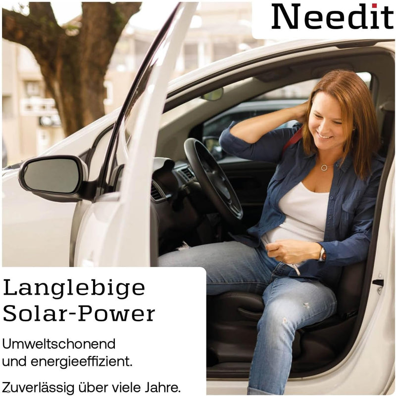 Needit Park Lite SOLAR I Parkscheibe elektrisch mit Zulassung vom Kraftfahrt-Bundesamt I Solarbetrie