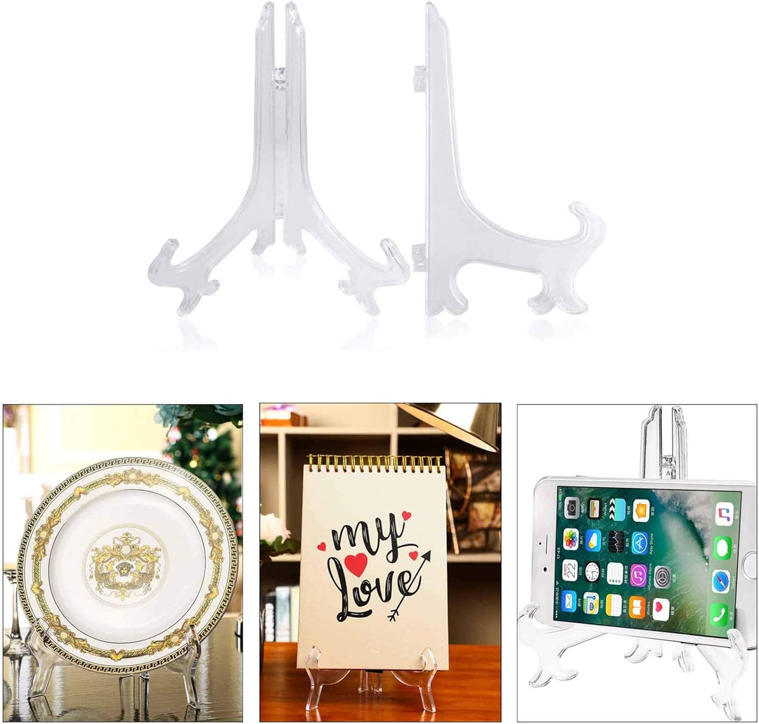 30 Stücke Telleraufsteller Acryl Tellerständer Kunststoff Tellerhalter Telleraufsteller Klappbar Auf