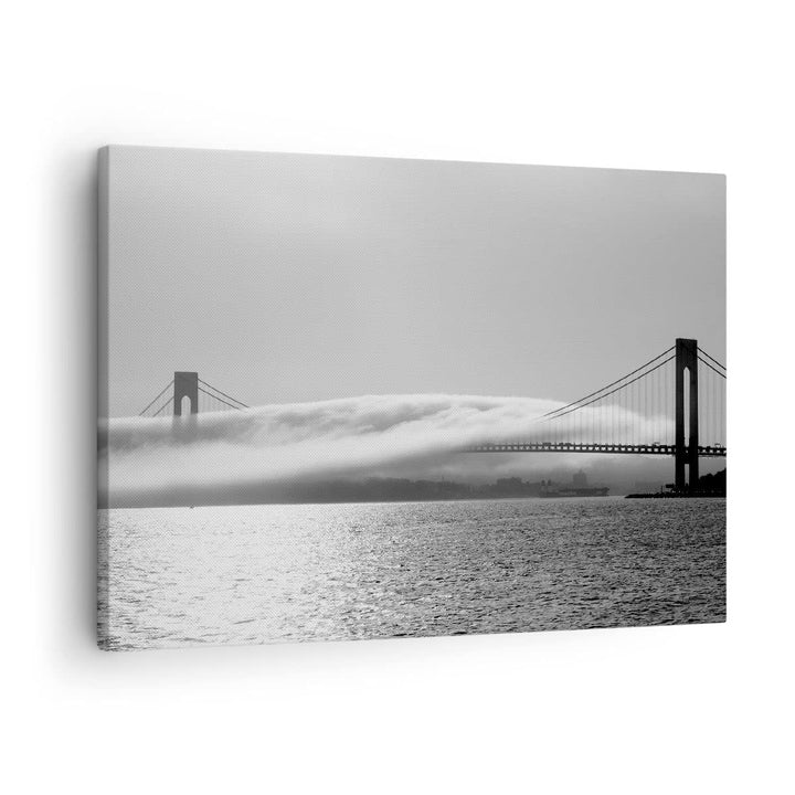 ARTTOR Bilder auf Leinwand Usa goldenes tor brücke Leinwandbild 70x50cm Wandbilder Dekoration Wohnzi