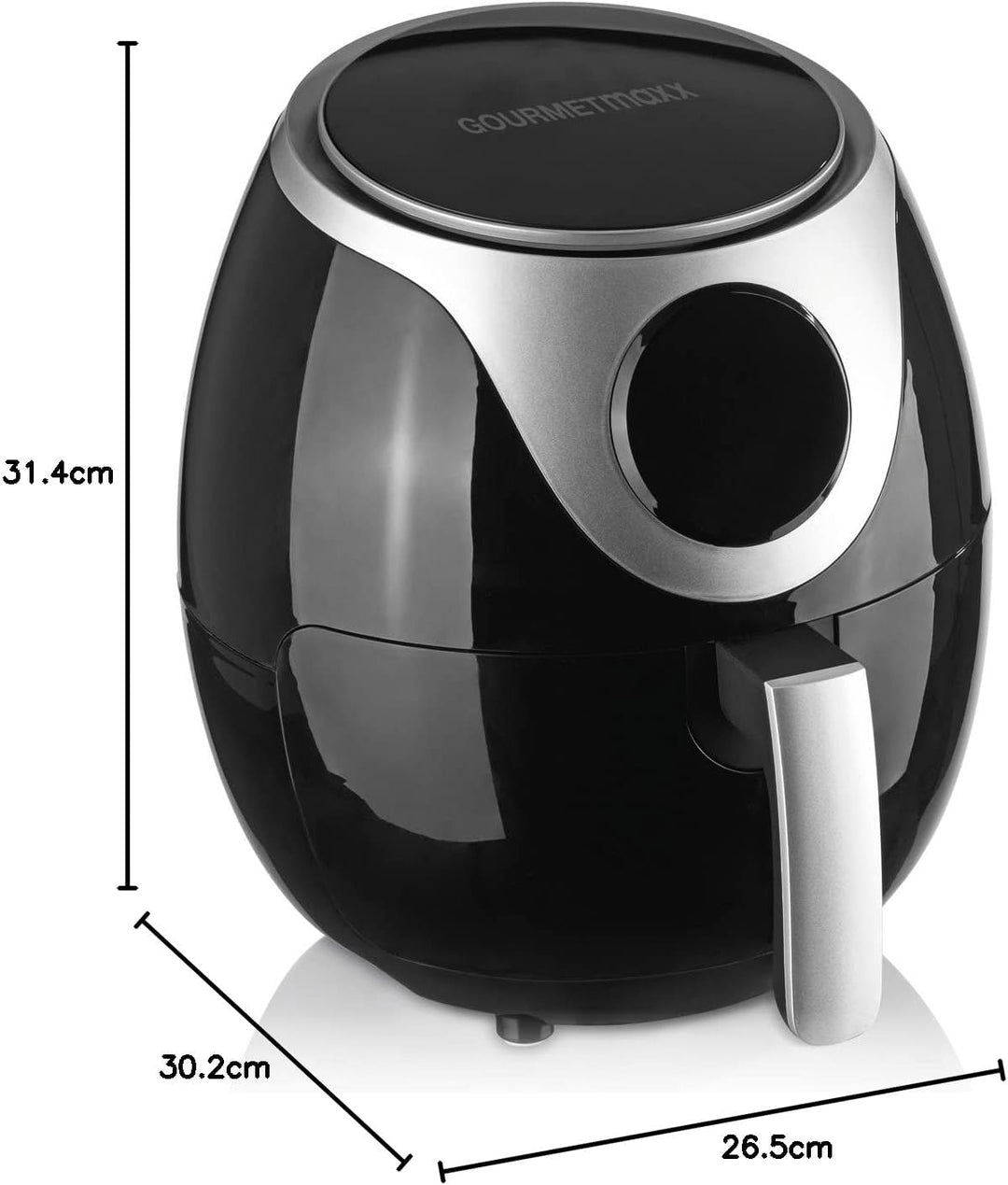 GOURMETmaxx Heissluft-Fritteuse Digital | 60 Min Timerfunktion und automatische Abschaltung | Fett-