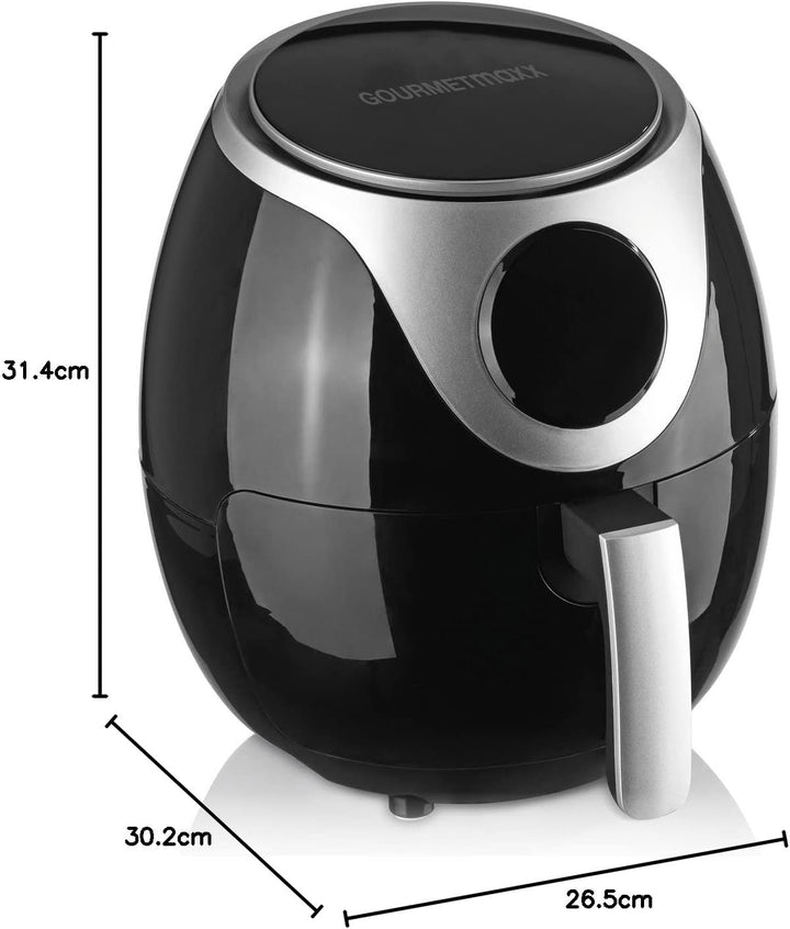 GOURMETmaxx Heissluft-Fritteuse Digital | 60 Min Timerfunktion und automatische Abschaltung | Fett-