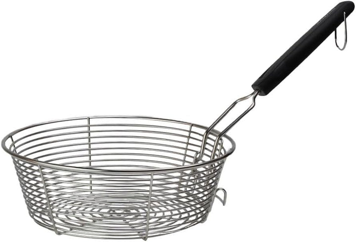 SANTOS Dutch Oven mit Deckel - inkl. Frittierkorb Ø 27,5 x9,5cm - 8,5 L/9 Qt Feuertopf - Gusseisen -