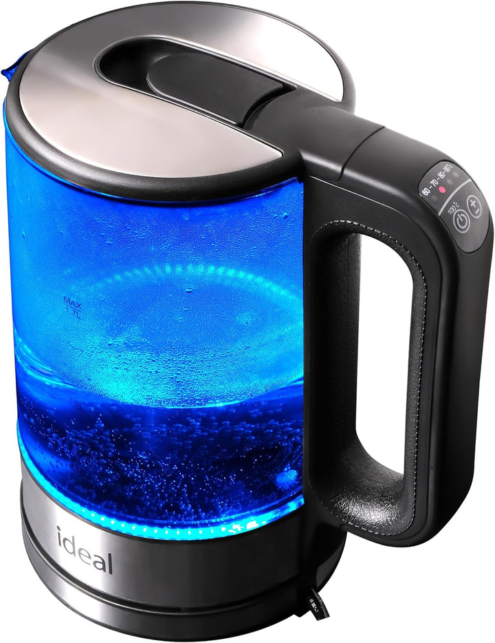 eldom IK1103 Glas Wasserkocher mit Temperatureinstellung (40°C-100°C), 1,7 Liter | Warmhaltefunktion