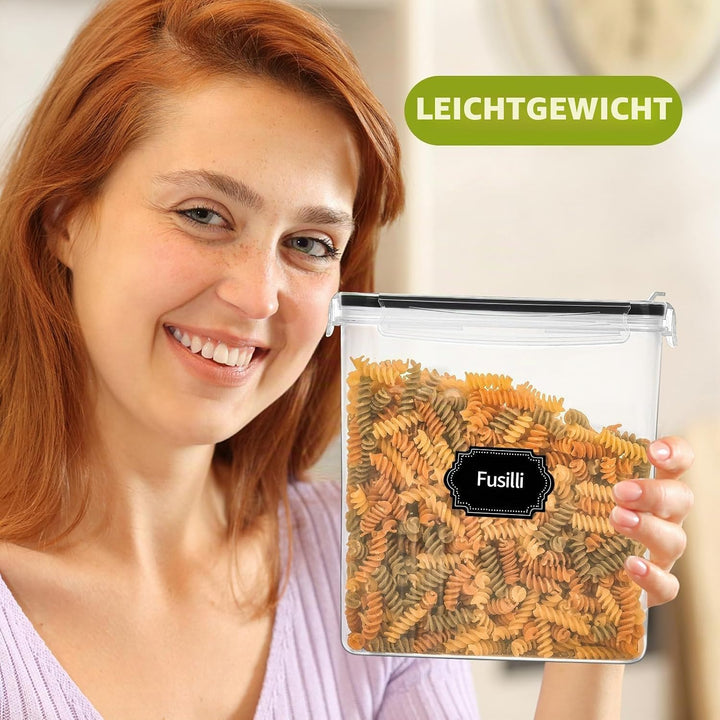 Skroam Müslibehälter, luftdichte Frischhaltedosen mit Ausgiesser für Küche und Speisekammer, Kunstst