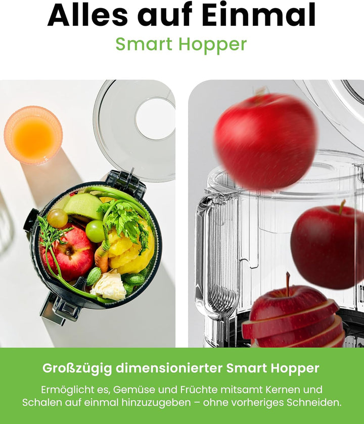 Hurom H70FT Neuer Slow Juicer | Elektrische Kaltpresse | Entsafter für Gemüse &amp; Obst | 1.8L Kapazitä