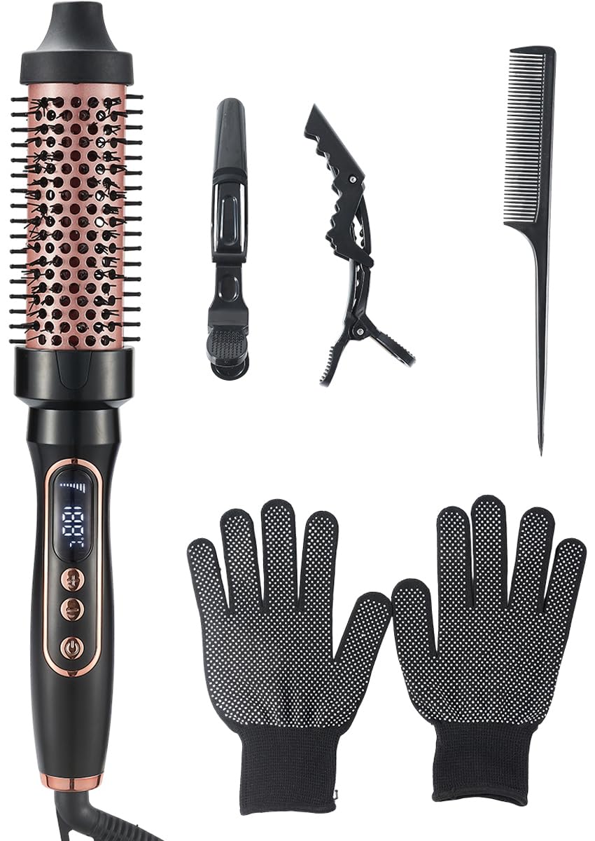 Thermobürste, Thermal Brush Volumen Haar Kamm, Heisse Rundbürste für Lange und Kurze Haar, Lockenbür
