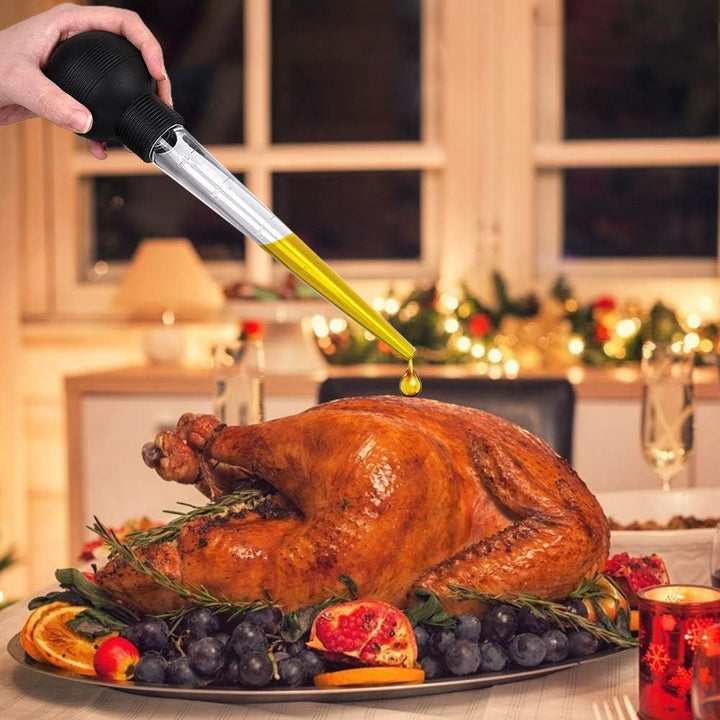 Küchenpipette, Silikonkopf, Pipette mit Skalenpumpe, Marinierspritze mit Bürste, Pipette, Truthahn,