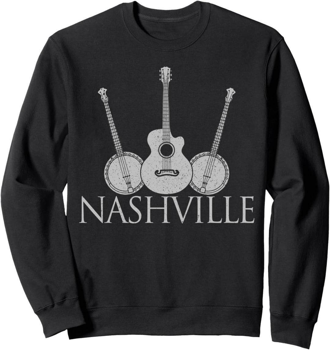 Nashville Tennessee Banjo Country Music City Souvenir Sweatshirt