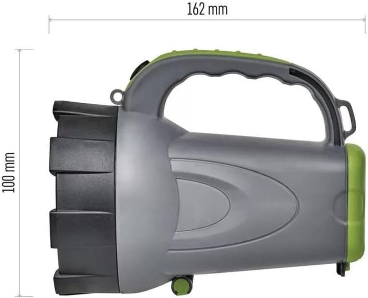 EMOS - aufladbarer LED-Handscheinwerfer - 300lm, max. 370m - 2 Leuchtmodi - 30 Std. - mit rutschfest