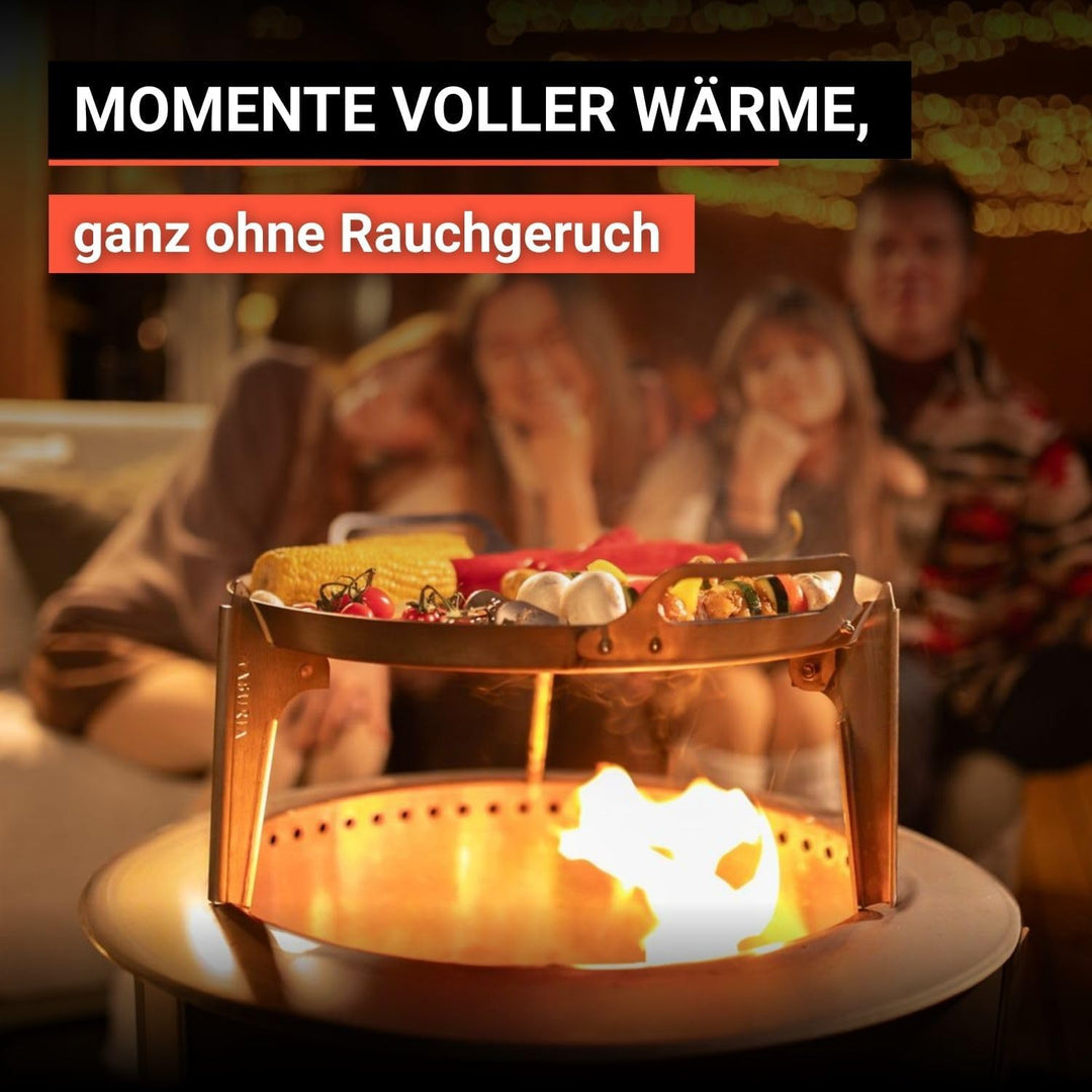 Masuria Rauchfreie Feuerschale 60cm⌀ Alpha 600 - Patentierte Rauchreduzierung bis zu 95% - Hergestel