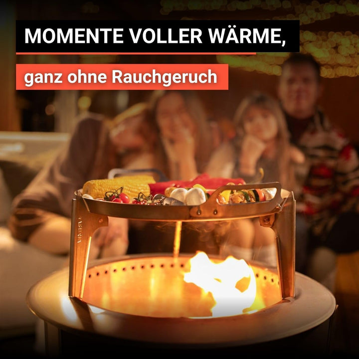 Masuria Rauchfreie Feuerschale 60cm⌀ Alpha 600 - Patentierte Rauchreduzierung bis zu 95% - Hergestel