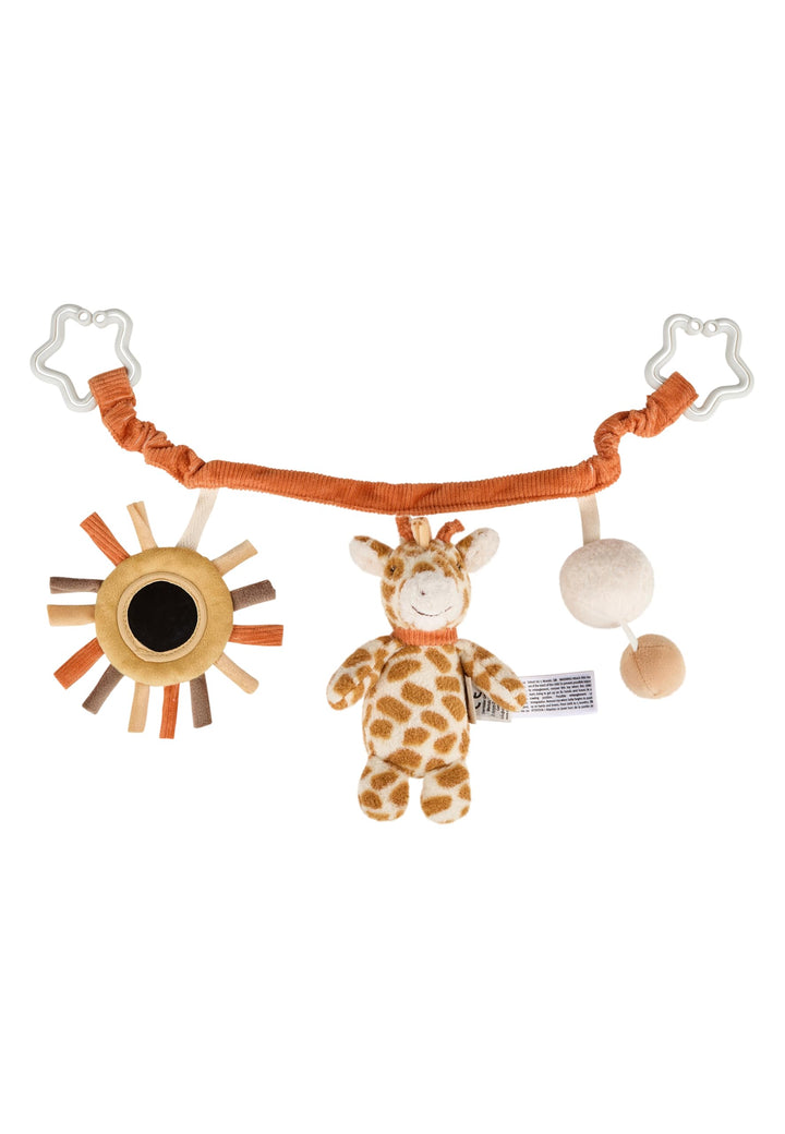 Sterntaler Kinderwagenkette Giraffe Kaya – Babyspielzeug mit Spiegel & Rassel – Elastisches Band & S