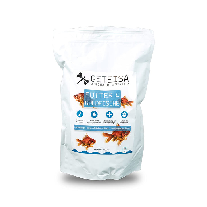 GETEISA Premium Goldfischfutter 1,5 kg - Hochwertige 2,5mm Teichpellets für Goldfische, Reich an Isl