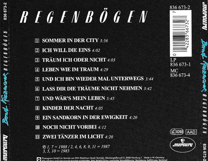 Regenbögen, Audio-CD