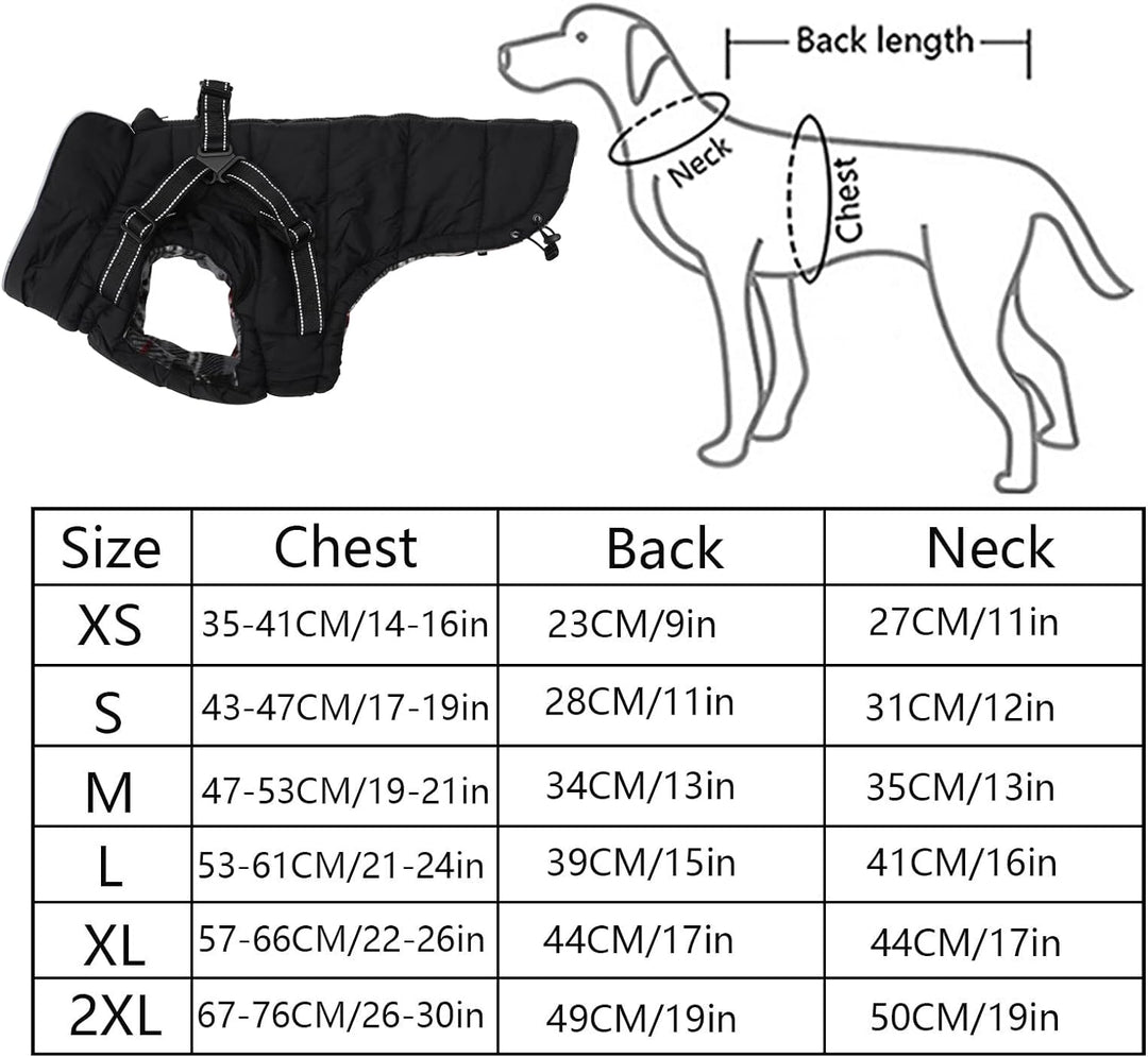 MOREZI Winterhundejacke, wasserdichte Aussenschicht, Fleecefutter, Rückenreissverschluss-Design, mit